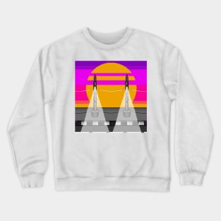 Street lights pixel Synthwave Crewneck Sweatshirt